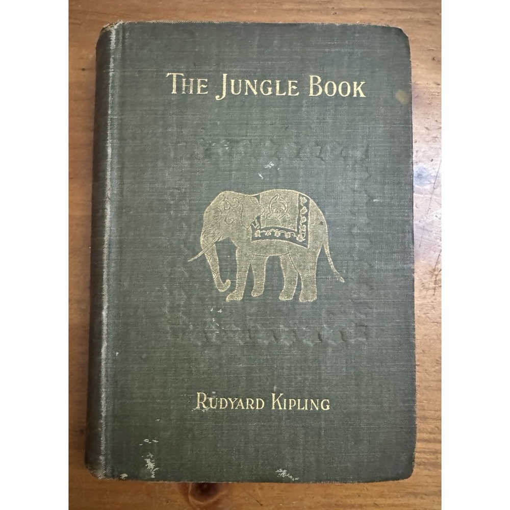 The JUNGLE Book by RUDYARD KIPLING 1894 Print 1st Edition Children's Collectible